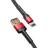 Καλωδιο συνδεσης   for iPhone BASEUS 8-pin 2,4A 1M red+black CALKLF-G91